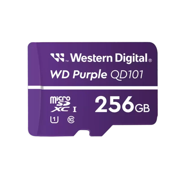WD Purple SC Ultra Endurance microSDXC Card – 256GB Surveillance Storage