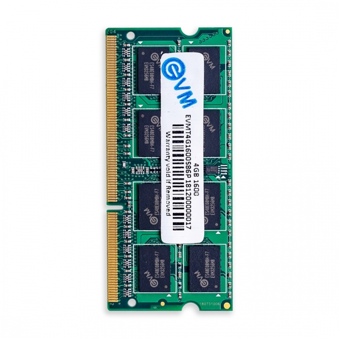 EVM 4GB DDR3 1600MHz Laptop Memory SO-DIMM 1.35V - EVMT4G1600S88P