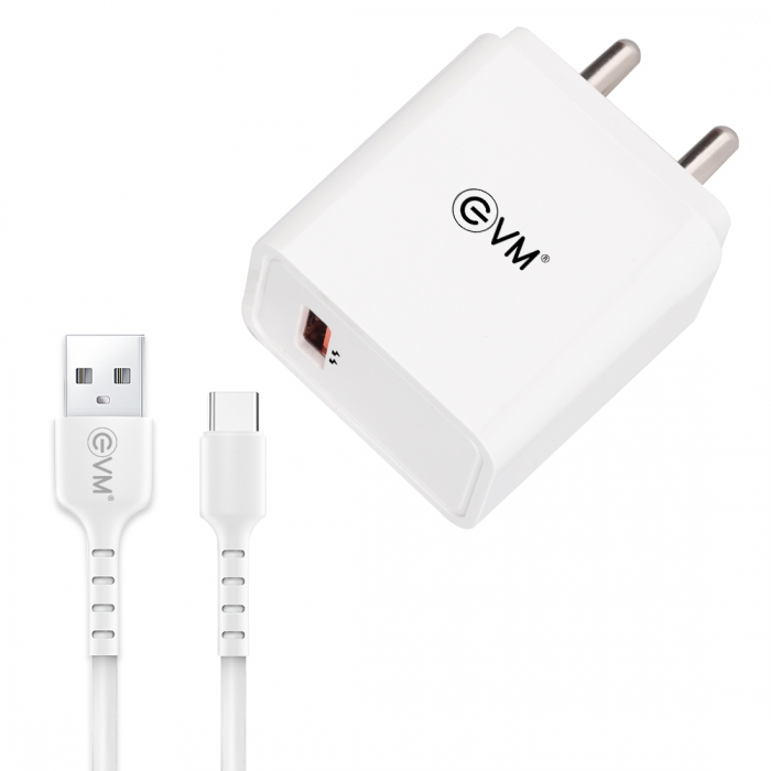 EVM CH-06 EnQuick QC 3.0 Fast Charging Adapter – White