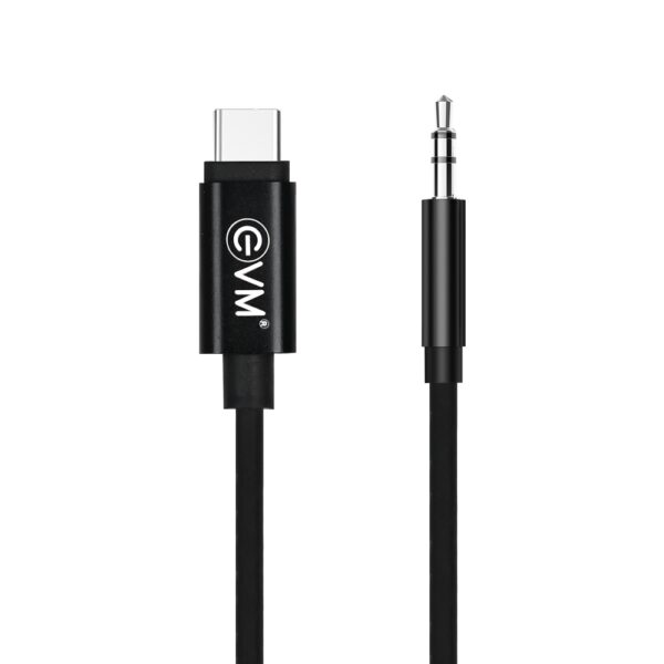 EVM Type-C to 3.5mm AUX Audio Cable for Android Black – CAUX-01