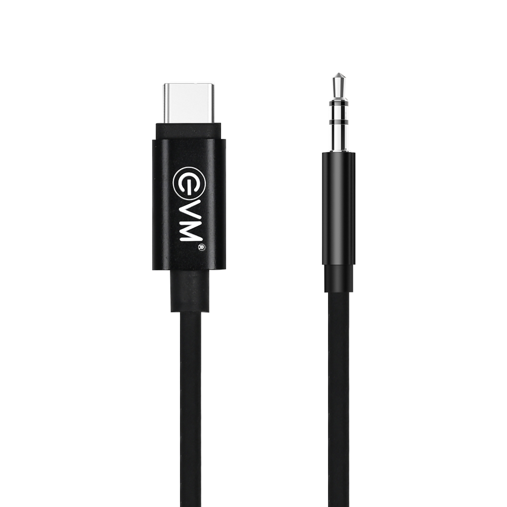 EVM Type-C to 3.5mm AUX Audio Cable for Android Black – CAUX-01