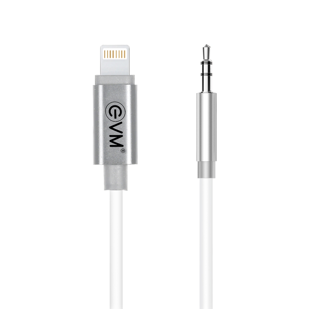 EVM Premium Lightning to 3.5mm Audio Cable Silver – LAUX-01