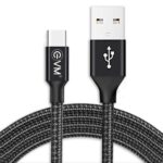EVM USB Type-C Fast Charge Cable 4A High Speed Nylon Braided Black