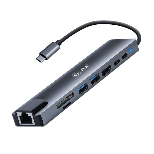 EVM USB Type-C 8-in-1 Multiport Docking Station | USB-C Hub with HDMI, PD & Ethernet