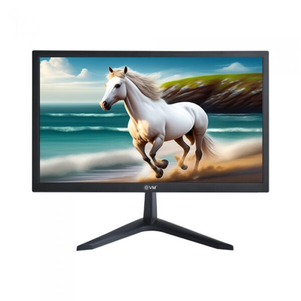EVM 19-Inch HD LED Monitor | EVM 195 Grand LED | VGA Support | Slim Design | Black