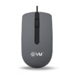 EVM M009 Optical USB Wired Mouse | 1000 DPI | Plug & Play | Black & Grey