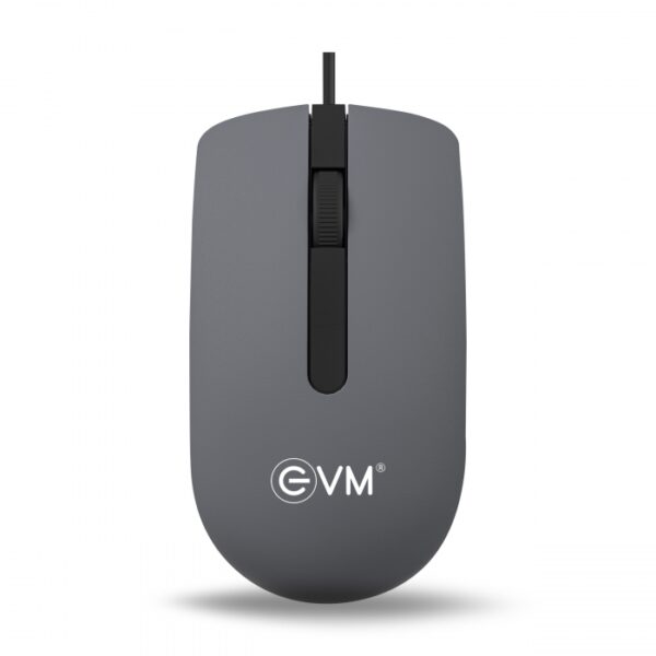 EVM M009 Optical USB Wired Mouse | 1000 DPI | Plug & Play | Black & Grey
