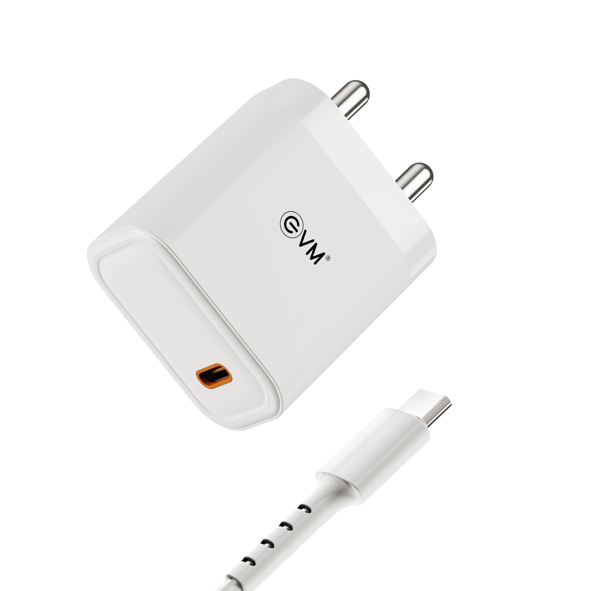 01_358_2 EVM CH-013 25W PD Charger for Smartphones with Type-C Cable – White