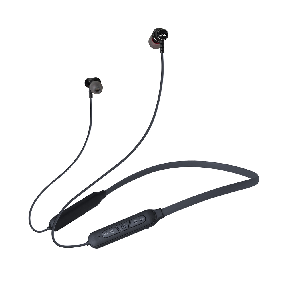 EVM NB-027 EnSport Bluetooth 5.0 Neckband Earphones with Mic – Black
