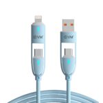 EVM 4-in-1 Multi Charging & Data Cable 60W 1M Blue (M-5)