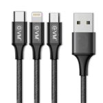 EVM Premium 3-in-1 USB Charging Cable for All Devices Black – M-3