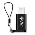 EVM Micro USB to Lightning Charge & Sync Converter Metal Housing Black (LA-01)