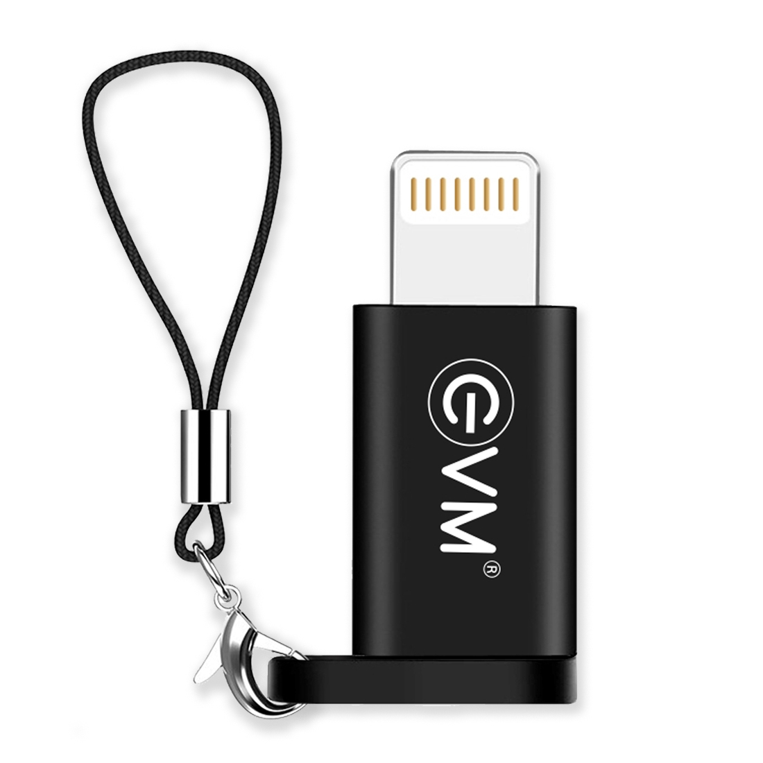 02_117_1 EVM Micro USB to Lightning Charge & Sync Converter Metal Housing Black (LA-01)