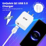 EVM CH-06 EnQuick QC 3.0 Fast Charging Adapter – White - Image 2
