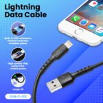 EVM Lightning 8-Pin Fast Charging & Data Sync Cable 1M Black – C-013 - Image 7