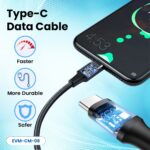 EVM USB Type-C Fast Charge Cable 4A High Speed Nylon Braided Black - Image 5