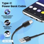 EVM Portable Type-C Power Bank Cable 30cm Black (PBC-02) - Image 5