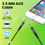 EVM 3.5mm AUX Cable with Metal Connectors Black (AUX-02) - Image 6
