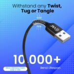 EVM C-014 Micro USB Fast Charging Cable 1M PVC Black - Image 2