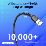 EVM Lightning 8-Pin Fast Charging & Data Sync Cable 1M Black – C-013 - Image 6