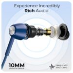 EVM NB-028 Bluetooth 5.0 Neckband Earphones with Magnetic Buds – Royal Blue - Image 5