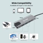 EVM 5-in-1 USB Type-C Hub with Gigabit Ethernet | 1000Mbps | PD Charging - Image 2