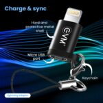 EVM Micro USB to Lightning Charge & Sync Converter Metal Housing Black (LA-01) - Image 3