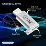EVM Micro USB to Lightning Charge & Sync Converter Metal Housing Silver (LA-01) - Image 3