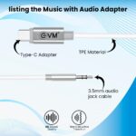EVM Type-C to 3.5mm AUX Audio Cable for Android Silver – CAUX-01 - Image 4