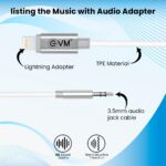 EVM Premium Lightning to 3.5mm Audio Cable Silver – LAUX-01 - Image 4