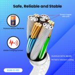 EVM C-012 USB Type-C Charging & Data Sync Cable 4A White 1M - Image 4