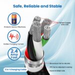 EVM Premium 3-in-1 USB Charging Cable for All Devices Black – M-3 - Image 4