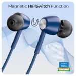EVM NB-028 Bluetooth 5.0 Neckband Earphones with Magnetic Buds – Royal Blue - Image 4