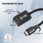 EVM Type-C OTG Adapter Cable for Mobile Devices Black (OTG-04) - Image 5