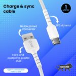 EVM C2-22 Type-C Charge & Sync Cable – PVC White 2 Meter - Image 4
