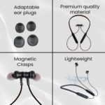 EVM NB-027 EnSport Bluetooth 5.0 Neckband Earphones with Mic – Black - Image 4