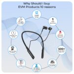 EVM NB-028 Bluetooth 5.0 Neckband with HD Sound & Hands-Free Calling – Black - Image 2