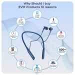 EVM NB-028 Bluetooth 5.0 Neckband Earphones with Magnetic Buds – Royal Blue - Image 2