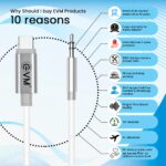 EVM Type-C to 3.5mm AUX Audio Cable for Android Silver – CAUX-01 - Image 2