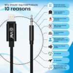 EVM Premium Lightning to AUX Conversion Cable Black – LAUX-01 - Image 2