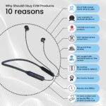 EVM NB-027 EnSport Bluetooth 5.0 Neckband Earphones with Mic – Black - Image 2