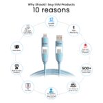 EVM 4-in-1 Multi Charging & Data Cable 60W 1M Blue (M-5) - Image 2
