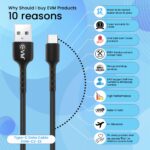 EVM Type-C Charging & Data Sync Cable 2 Meter Black – C2-22 - Image 2