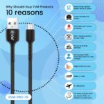EVM Portable Micro USB Power Bank Cable 300mm Black (PBC-01) - Image 2