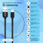 EVM Portable Type-C Power Bank Cable 30cm Black (PBC-02) - Image 2