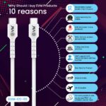 EVM Premium Type-C to Type-C Charging Cable 1M White (EVM-CC-02) - Image 2