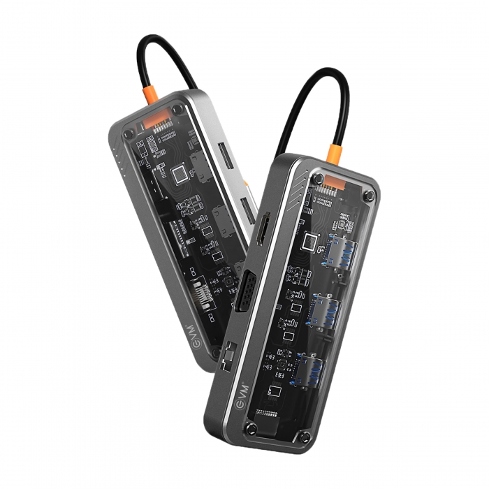 EVM 10-in-1 USB Type-C Multiport Docking Station | 4K HDMI | VGA | PD Charging | EVMCHB10