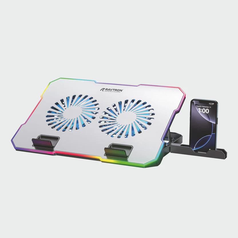 Ravtron TRIVO 2 Adjustable Laptop Stand with Mobile Holder