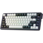 Ucal Pro K673 Pro 75% Tri-Mode Mechanical Gaming Keyboard | Wired, 2.4GHz & Bluetooth | Linear Red Switch | White & Black