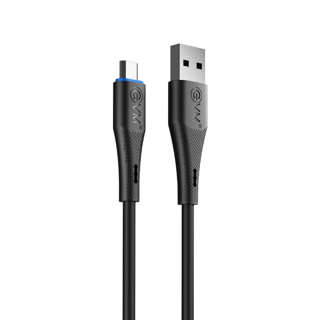 1_6_16 EVM USB-A to Micro USB Fast Charge & Sync Cable 18W 1 Meter Black